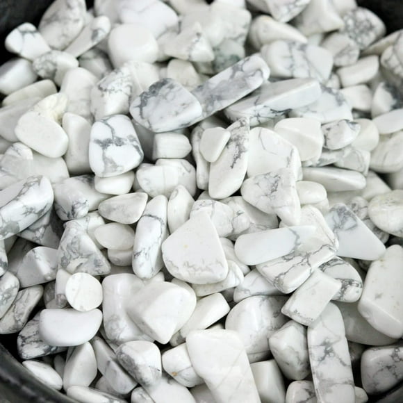 Aquarium Gravel Rocks YATOJUZI Howlite, 450 g, cristal batido