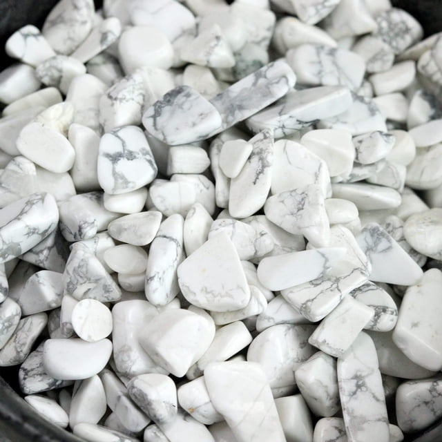 Aquarium Gravel Rocks YATOJUZI Howlite, 450 g, cristal batido