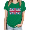 thumbnail image 2 of Fiudx Ofertas y Liquidaciones Tops con Estampado de Moda para Mujer, Blusa de Manga Corta con Cuello Redondo, Camisetas, 2 of 4