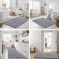 thumbnail image 6 of Simmore Bathroom Rugs 30x20, Ultra Absorbent Chenille Bath Mat, Non Slip Machine Washable Bath Rugs for Tub, Shower Floor, Grey, 6 of 6