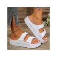 thumbnail image 4 of Womens Adjustable DoubleBuckle Sandals Fashion Waterproof Beach Slide Comfortable EVA Flat Shoes, 4 of 7
