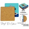 thumbnail image 4 of Inkdotpot Set of 6 Drink Coasters Easy Clean 4-inch SquareCoastersCork Base-Reusable- Motivational Quotes, 4 of 8
