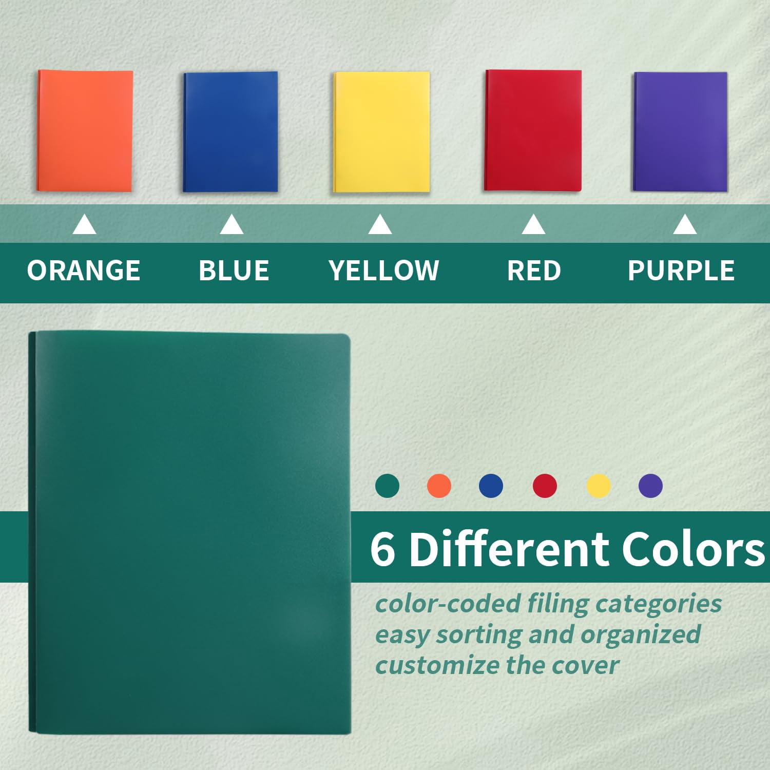 Plastic Two Pocket Folders With Prongs  30 Pack Heavyweight Letter Size Pockets And Poly For Office & School