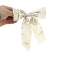 thumbnail image 5 of Unique Bargains 1 Pc Satin Bow Ribbon Duckbill Hair Clips Hairdo Clip Champagne, 5 of 5