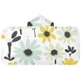 thumbnail image 5 of Yayeee Kids Hooded Towels Toddler Soft Absorbent Beach Bathing Wrap 50" x 23.5", White Flower, 5 of 5