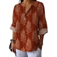 thumbnail image 1 of Camisas Domirica, casual, de lino, manga 3/4, mujer 2025, 1 of 3