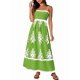 thumbnail image 1 of Vestido de Tirantes Finos con Estampado Floral y Bolsillos, Verde XXL, 1 of 7