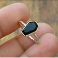 thumbnail image 3 of Genuine Black Onyx Gemstone Coffin Ring, 925 Sterling Silver, Promise Ring, Unisex Handmade Fine Jewelry, Promise Ring, Statement Ring, Anniversary Gifts For Dad Mom (Black Onyx, Size 7), 3 of 5
