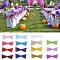 thumbnail image 4 of Banda Cubierta estiramiento de Silla Faja Hebilla Spandex Decoración Boda Color Rojo Claro Colco Trasero de la silla de la banda elástica, 4 of 4