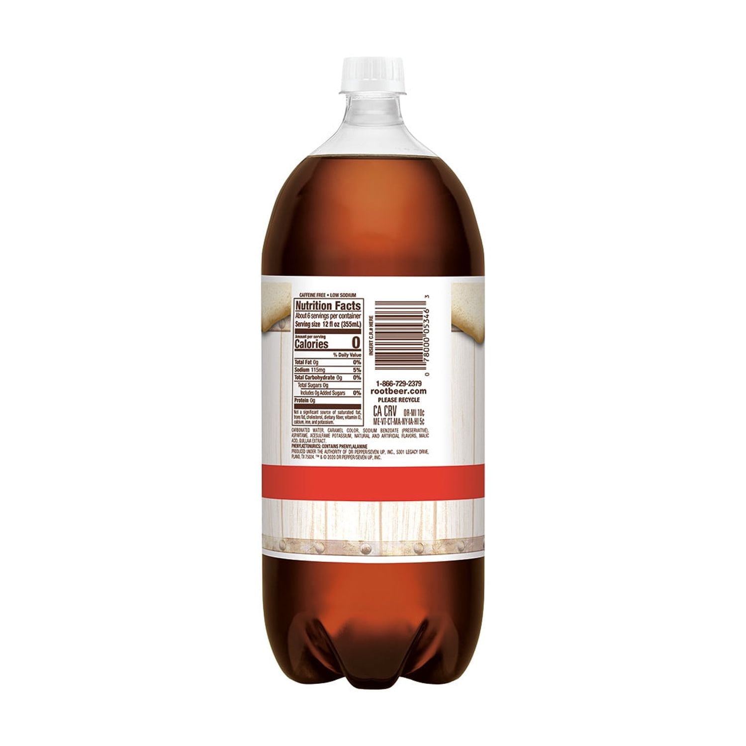 A&W Zero Sugar Root Beer Soda Pop, 2 Liter Bottle (Pack of 4)