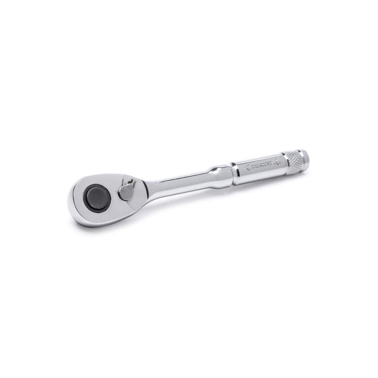 Crescent 1/4 Zoll Knarre – 60 Zähne, Quick-Release, Tropfenförmig, Chrom-Vanadium-Stahl, Poliert, 6° Schaltwinkel