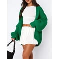 thumbnail image 4 of Cardigan de Punto Grueso PRETTYGARDEN Verde Talle Grande, 4 of 7