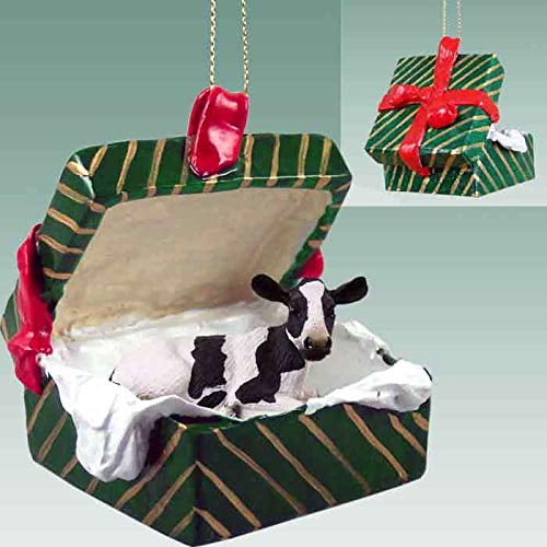 Conversation Concepts Holstein Cow Gift Box Christmas Ornament - Delightful!