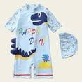 thumbnail image 2 of Gerichy Boys Swim Set, 2T 3T 4T 5T Swimsuit Boys Children Swimwear Boys Cartoon Breathable Boys Shortsleeved Sunscreen Swimsuit Swimming Cap, 2 of 5