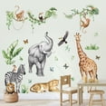 thumbnail image 3 of Adhesivos de pared Supzone Jungle Safari con animales para decoración de habitación infantil, 3 of 8