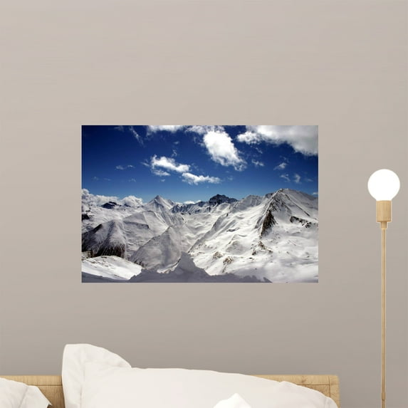 Mountain Wall Mural by Wallmonkeys Peel and Stick Graphic (18 in W x 12 in H) WM243802