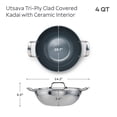 thumbnail image 2 of Tramontina Utsava Tri-Ply Clad 3.75 Qt Covered Kadai with Ceramic Interior – Induction-Ready, 2 of 9