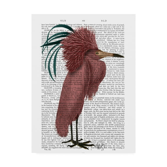Trademark Fine Art 'Crested Marsala Bird' Canvas Art by Fab Funky