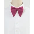 thumbnail image 2 of INSPIRE CHIC Unisex Velvet Pre-tied Bow Ties Formal Solid Bowties Neckwear Rose Red, 2 of 5