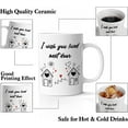 thumbnail image 3 of Friendship Coffee Mug, Friendship Gifts for Women Men Bestie Best Friend, Long Distance Gifts for Best Friend Him Her, I Wish You Lived Next Door Mug, 11 Oz Ceramic Cup, 3 of 6