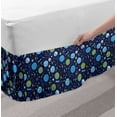 thumbnail image 2 of Space Bed Skirt, Hand Drawn Constellation Kites Flying Elements, Elastic Bedskirt Dust Ruffle Wrap Around for Bedding Decor, 4 Sizes, Night Blue Sky Blue, by Ambesonne, 2 of 2