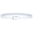 thumbnail image 3 of Men's Belt, Genuine Leather Dress Belts for Men with Single Prong Buckle- Classic & Fashion Design for Work Business and Casual (White, 36in), 3 of 4