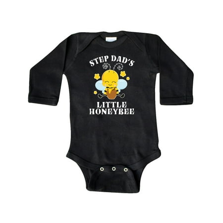 

Inktastic Cute Bee Step Dad s Little Honeybee with Stars Gift Baby Boy or Baby Girl Long Sleeve Bodysuit