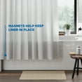 thumbnail image 4 of Mainstays Medium Weight Eco-Friendly Waterproof PEVA Shower Liner, 30% Recycled, 70” x 72”, Frosty, 4 of 5