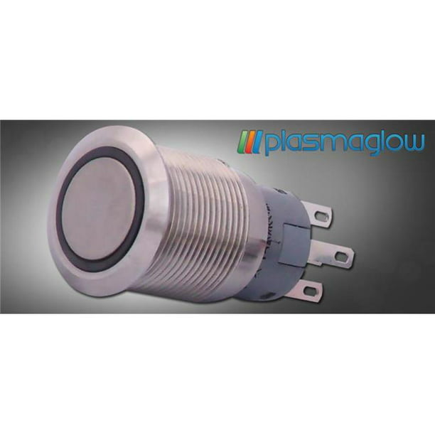 PlasmaGlow 11010 Activateur Interrupteur à LED en Acier Inoxydable - Bleu