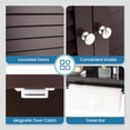 thumbnail image 4 of ZYPPP Wall Mounted Bathroom Cabinet with 2 Louvered Doors, 3-Position Adjustable Shelf, Towel Bar, Over The Toilet Space Saver, Above Toilet Hanging Medicine Cabinet (Espresso), 4 of 10