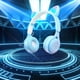 thumbnail image 3 of Auriculares inalámbricos Bluetooth con iluminación de orejas - Azul, 3 of 9
