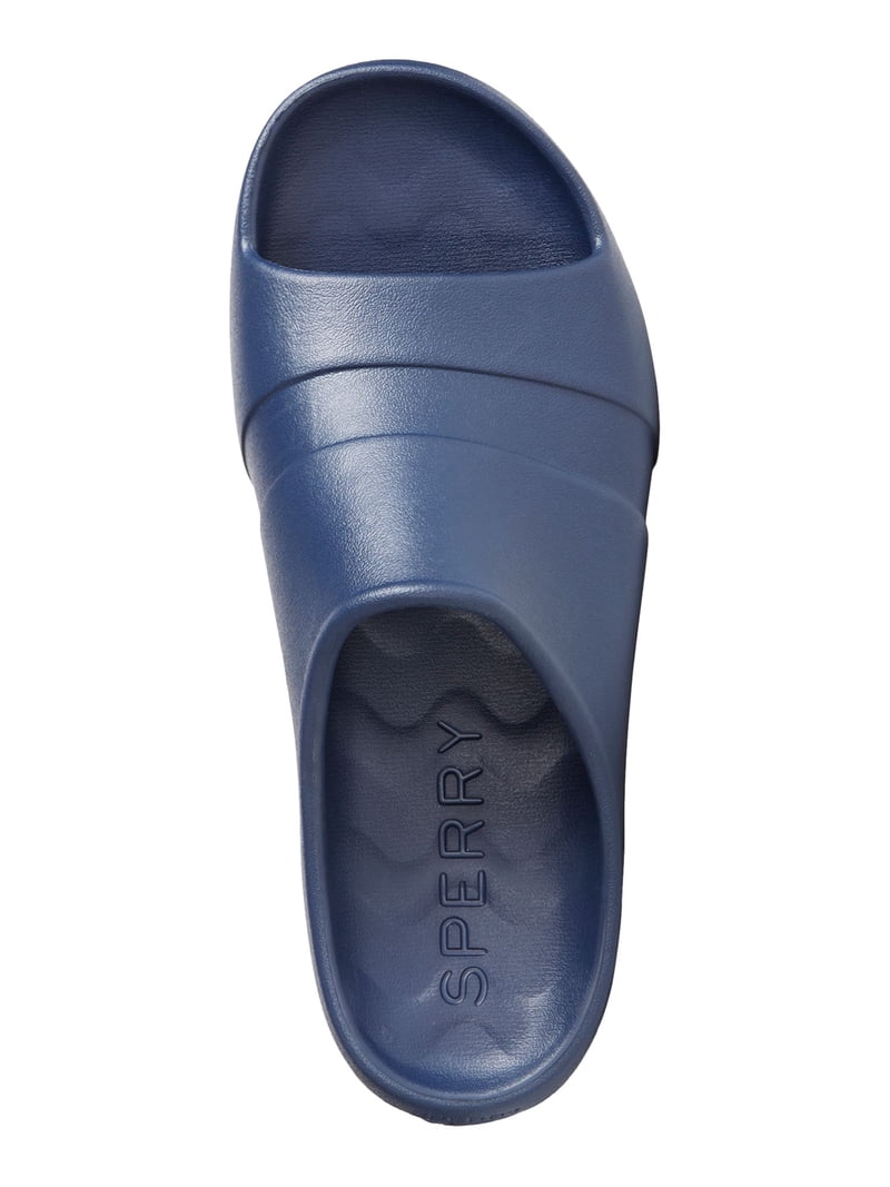 - ? Sperry Men’s Float Solid Color Navy Sandals Slippers Size US 13M SPERRY Mens Navy Comfort Float Round Toe Slip On Slide  main image 3