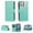 Teal, variant on for Apple iPhone 12 /12 Pro (6.1") Leather Zipper Wallet Case 9 Credit Card Slots Cash Money Pocket Clutch Pouch with Stand & Strap Cover ,Xpm Phone Case [Black]