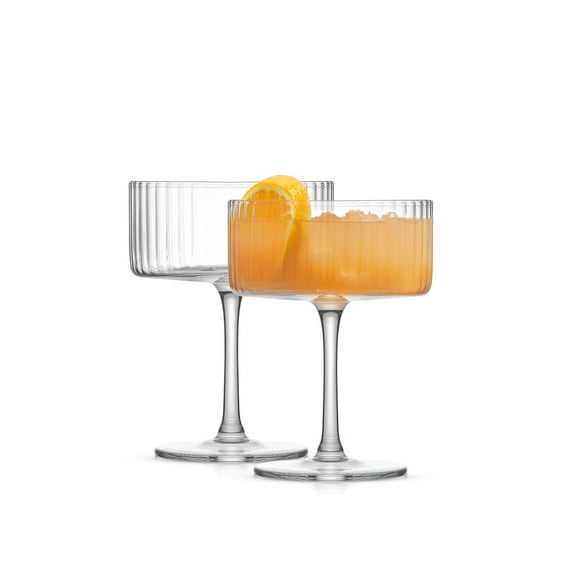Verres à Martini Coupe Évasée Elle de JoyJolt - 10 oz - Ensemble de 2 Verre sans plomb