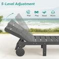 thumbnail image 5 of Dycanpo Chaise Lounge Chair Outdoor Set of 4, with Adjustable Backrest & Wheels, Dark Gray, 5 of 8
