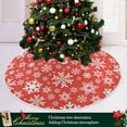 thumbnail image 6 of FMSHPON Bright Snowflakes Xmas Christmas Tree Skirt Stand Mat for Holiday Party Decoration Indoor Outdoor 48 inches, 6 of 6