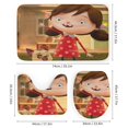 thumbnail image 3 of Millie Magnífica-theme 4-Piece Shower Curtain Set with Rugs, Waterproof Bathroom Decor Set Includes Bath Mat, U-Shaped Rug, Toilet Lid Cover and Curtain with Hooks, 3 of 6