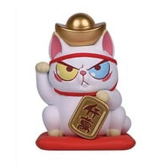 52Toys Food on Head Lucky Fortune Series Vinyl Figure - Cat with Gold Hat