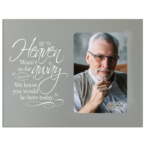 Wooden Memorial 8x10 Picture Framae holds 4x6 photo If Heaven