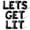 Black, variant on Letter Balloons - LETS GET LIT 16" Inch Alphabet Letters Foil Mylar Balloon Bachelorette or Bridal Shower Party Banner (Gold)