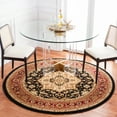 thumbnail image 2 of SAFAVIEH Lyndhurst Miranda Floral Area Rug, Black/Red, 6' x 6' Round, 2 of 8