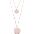 thumbnail image 1 of GHSDFBB Women Layered Necklace Circle Pendants Rose Gold Double Row Necklace 2 Round Charms Minimalist Style Geometric Design, 1 of 7