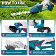 thumbnail image 6 of SPBTAR Cordless Hedge Trimmer, 2 in 1 Cordless Grass Shear & Shrubbery Trimmer, Lightweight Garden Tools with 2 Rechargeable Batteries & Charger for Hedge Cutting, Garden, Yards, Lawns, 6 of 8