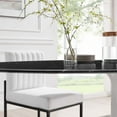 thumbnail image 7 of Modway Lippa 78" Oval Artificial Marble Dining Table in White Black, 7 of 7