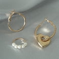 thumbnail image 4 of Xihbxyly Conjunto de Pendientes de Aleación de Oro, Joyas con Incrustaciones de Diamantes de Imitación, Accesorios con Borlas y Cuentas, Ideal para Bodas y Uso Diario, Conjunto de 3 Piezas., 4 of 7
