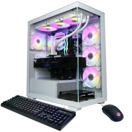 CyberPowerPC Gamer Supreme Liquid Cool Gaming Desktop, Intel Core Ultra 9 285K, 64GB, NVIDIA GeForce RTX 5080 16GB, 4TB SSD, White, SLC10780CPGV6