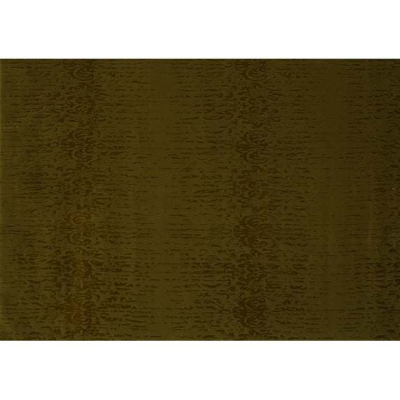 Ahgly Company Indoor Rectangle Abstract Green Contemporary Area Rugs, 2' x 4'