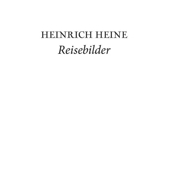 Reisebilder (Hardcover)