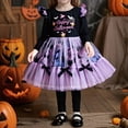 thumbnail image 6 of EnJoCho Toddler Girls Halloween Princess Tutu Dress with Pumpkin Design, Long Sleeve Tulle Dress for Fall Par𝗍y, Cute Outfit 2-6 Years, 6 of 8