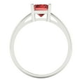 thumbnail image 4 of 2 ct Emerald Cut Natural Garnet Solitaire Engagement Ring for Women in 18K White Gold, 4 of 5